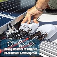 Vista 3 de Enhon Paquete de 2 prensaestopas solares de entrada de cable, resistente a la intemperie, carcasa de entrada de cable doble para todo