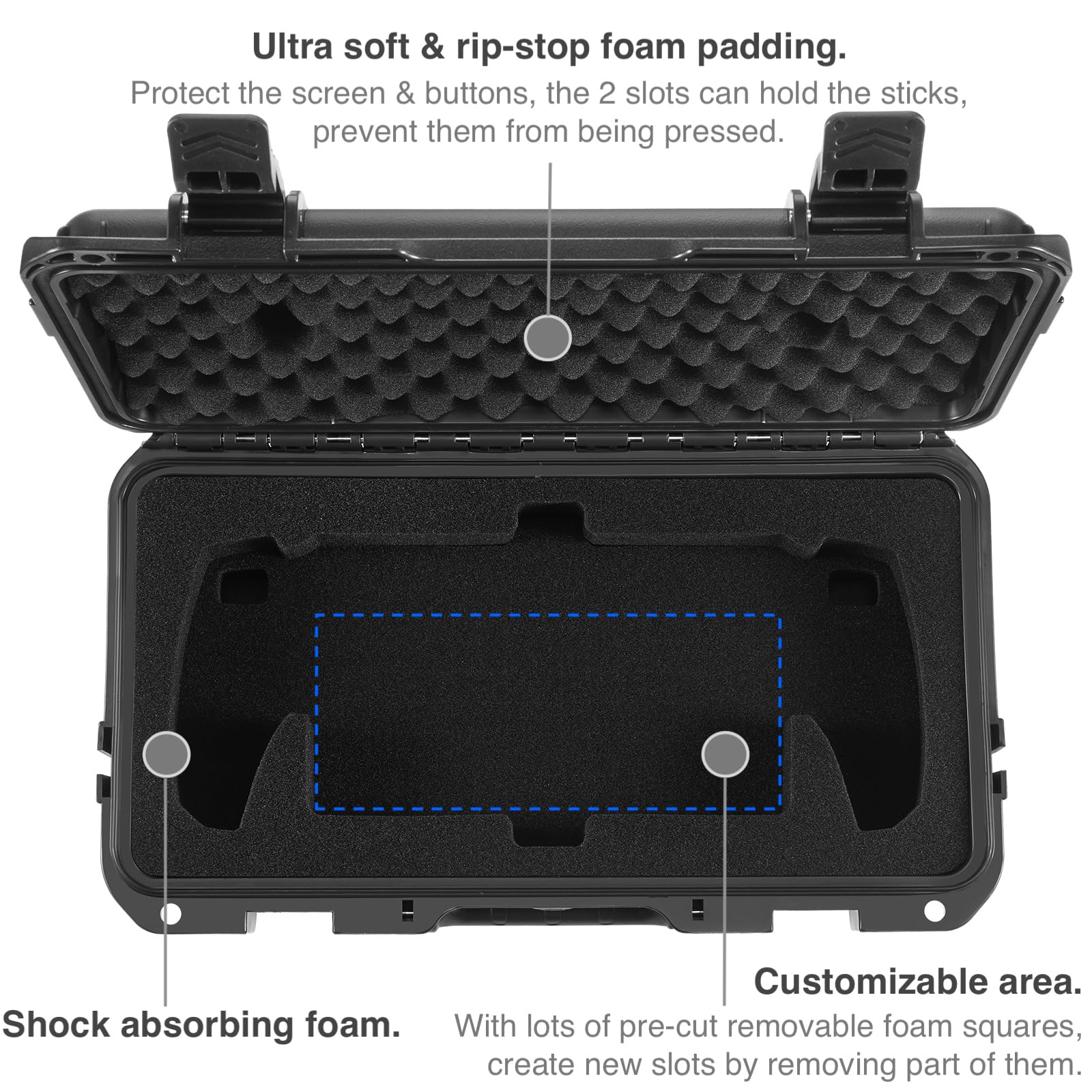 ZENACCE Funda rígida de Transporte para Reproductor Remoto PS Portal, Bolsa de Viaje Impermeable para Consola de Mano PlayStation Portal y Accesorios, Black, Compacto