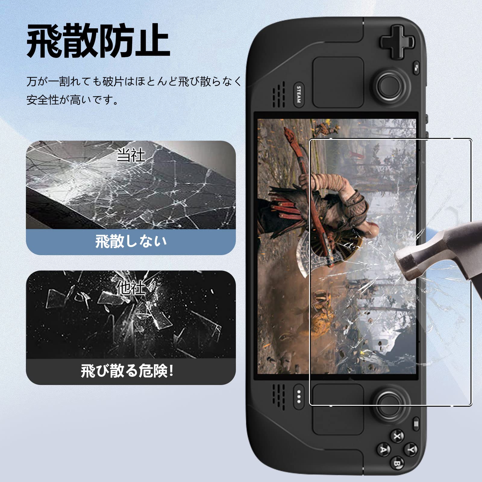 Amazon | 【2枚セット】Steam Deck/Steam Deck Oled 対応 ガラス