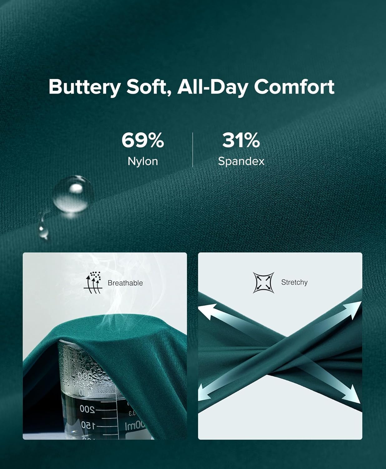 BRXL 30" Flare Leggings for Women No Front Seam High Waist Tummy Control Mini Flared Workout Yoga Pants Pockets - Image 5