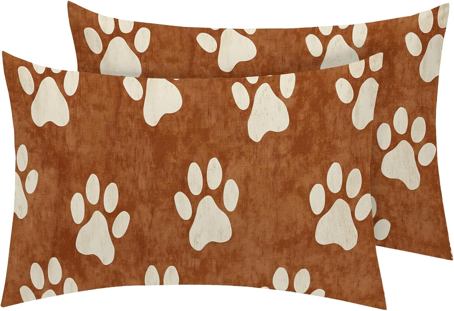 Dog Pillow Cases Queen Size Set of 2 - Soft Breathable Microfiber Pillowcases with Envelope Closure, Cartoon Puppy Pet Animal Patterned Pillow Covers, Dog Lover Gifts