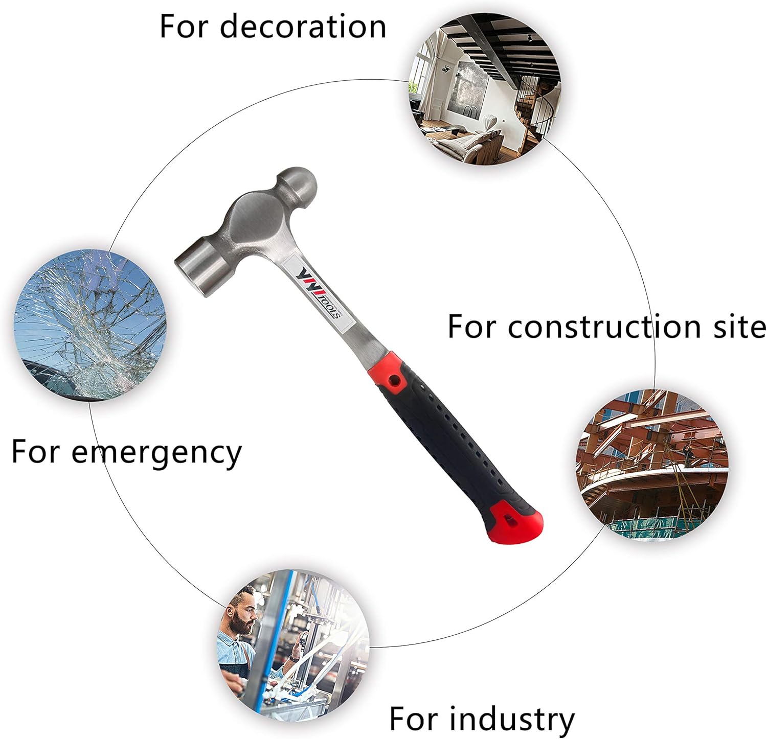 Cheapest 🛒 YIYITOOLS YY-7-002 Antivibe Ball Pein Hammer - 32oz Exclusive Discount 70% Price YIYITOOLS YY-7-002 Antivibe Ball Pein Hammer - 32oz