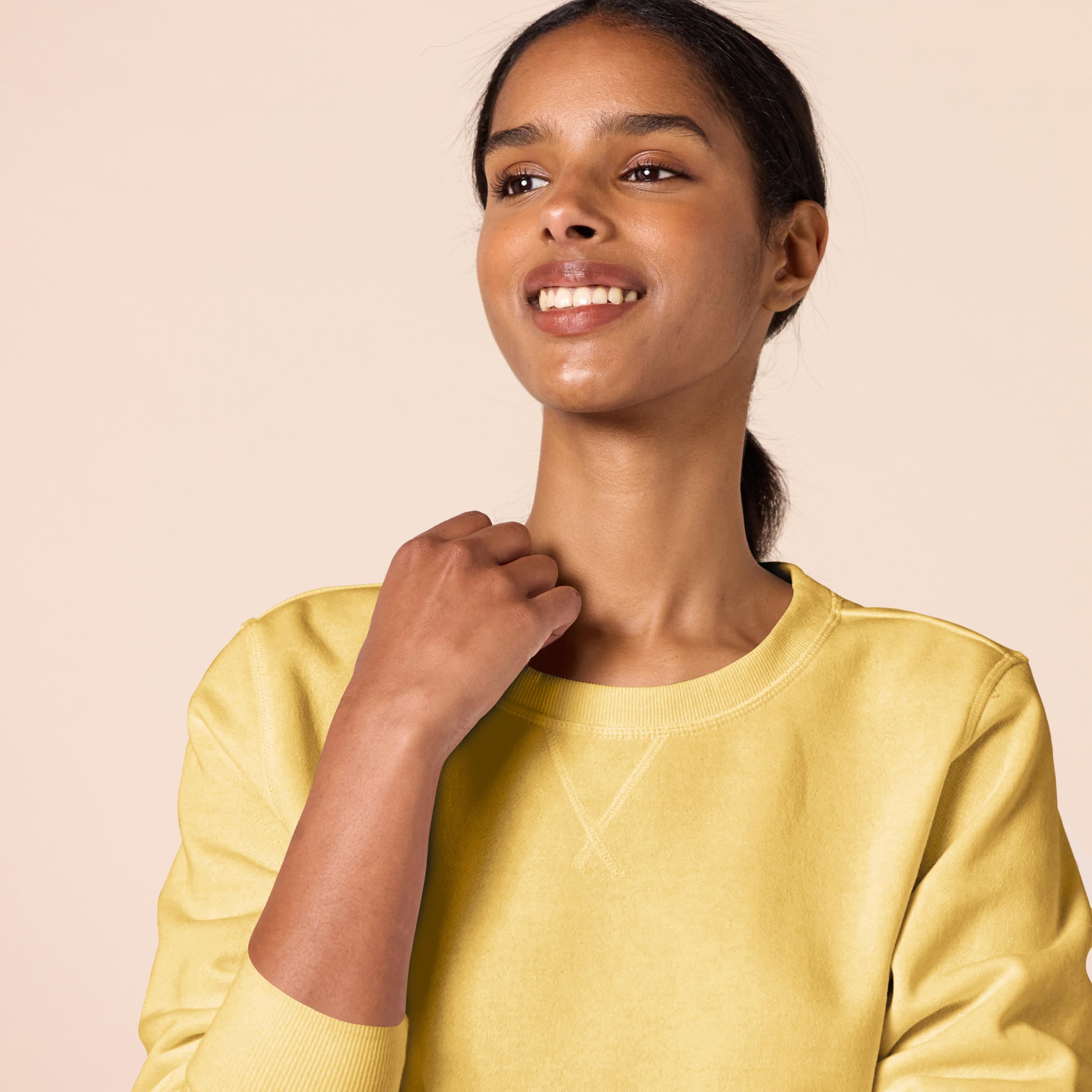 Amazon Essentials Felpa in Pile Girocollo (Disponibile in Taglie Forti) Donna