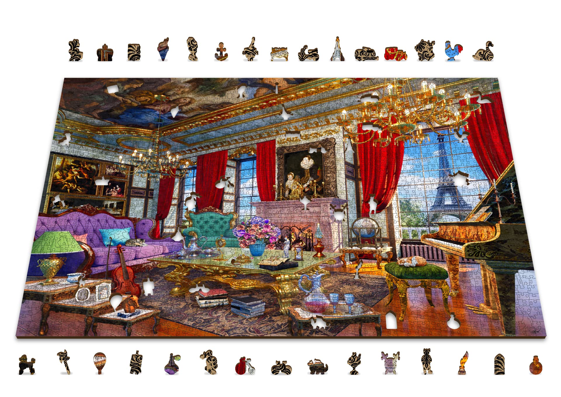 Wooden.City 2000 Elementów Drewniane Puzzle - Zabawka I Unikalne Puzzle Dla Dzieci I Dorosłych - Piękna Układanka Z Układanką Z Niezwykłymi Kawałkami Zwierząt - Puzzli - Idealny Prezent Urodzinowy