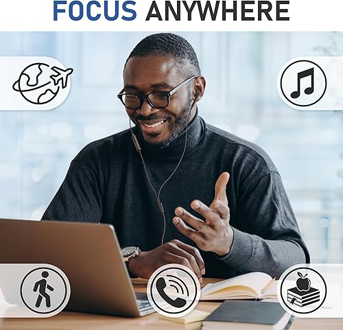 Miniatura 7 de LUDOS FEROX Auriculares con cable in-Ear, 5 años de garantía, auriculares con micrófono, cancelación de ruido con cable para conector de 3.5mm,