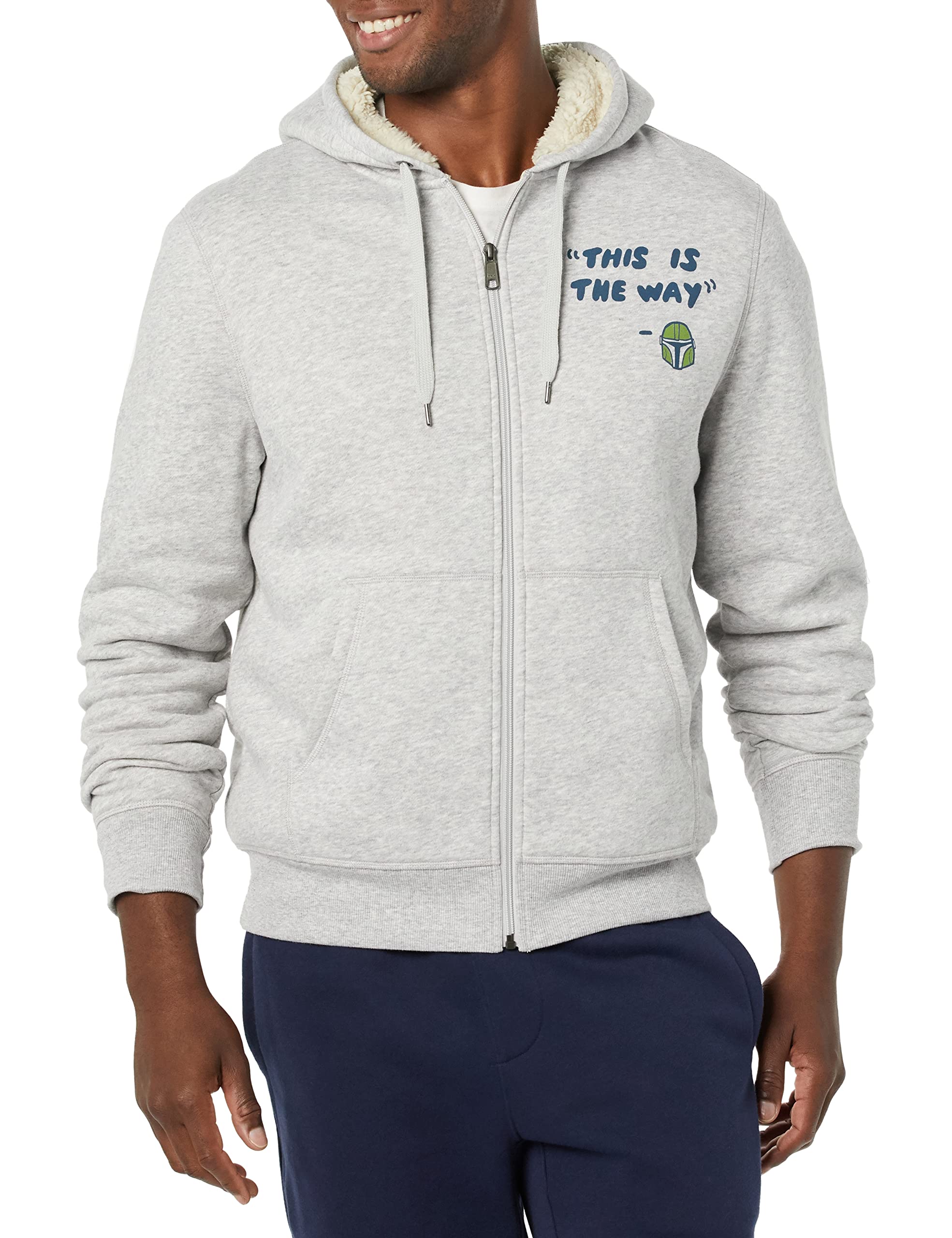 Amazon Essentials Disney | Marvel | Star Wars Felpe con Cappuccio e Zip Intera Foderate in Pile Uomo