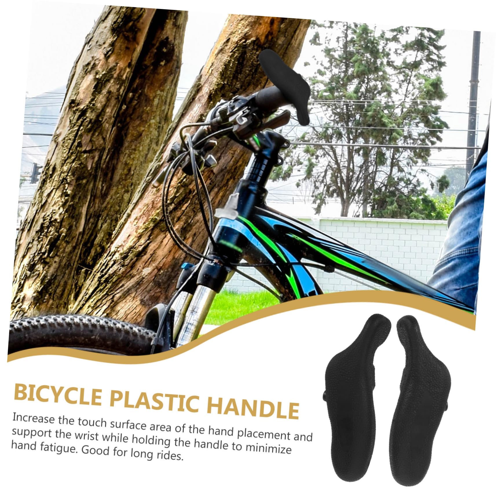 UKCOCO Poignées de Vélo pour Mountain Bike de Poignées Ergonomiques Antidérapantes Accessoires de Cyclisme pour Confort Optimal Lors de Longues