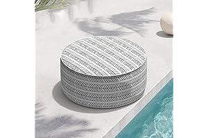 Indoor/Outdoor Inflatable Pouf in Striking Black