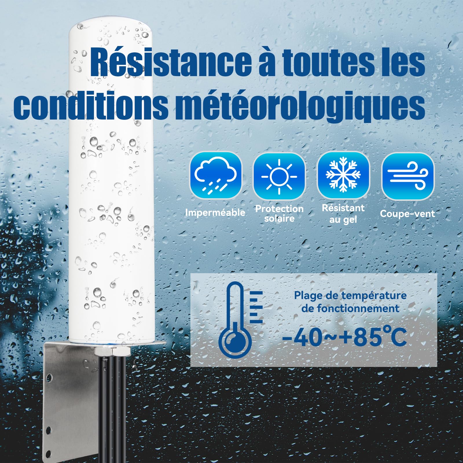 Antenne 4x4 MIMO 4G LTE 5G 600-6000MHz Omnidirectionnelle avec Connecteurs SMA TS9 Câble 3M pour Routeurs CPE Passerelles Points D'Accès Cellulaires - Compatible avec Orange SFR Bouygues Free