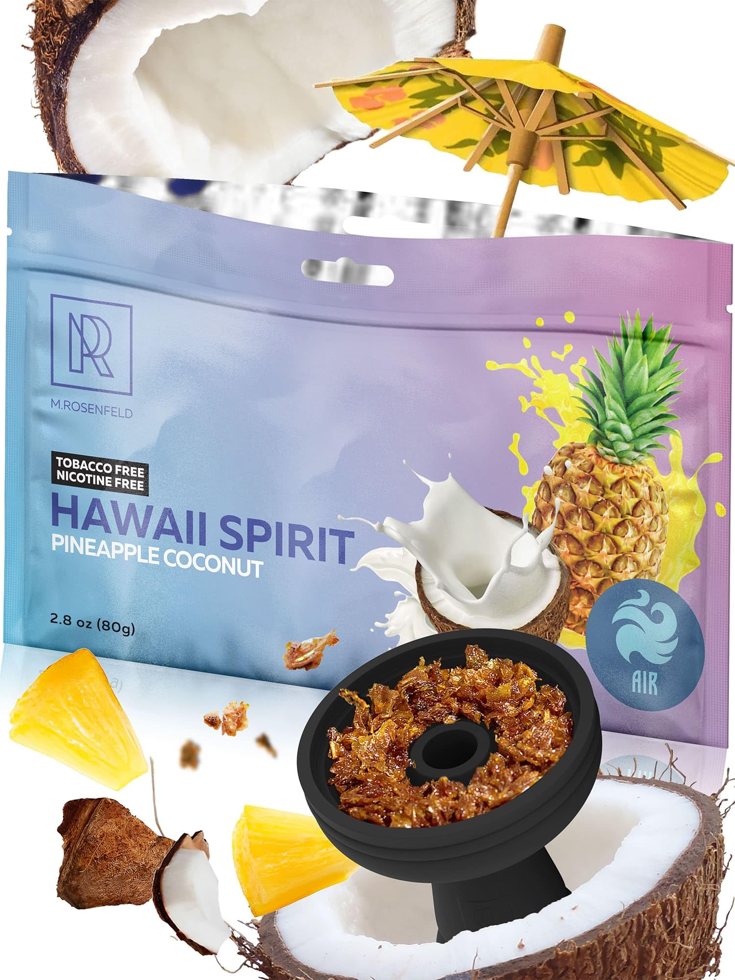 Amazon.com: Hookah Flavors Pineapple Coconut Hookah Flavor Herbal Hawaii  Spirit - 3.5 ounce - 100 Gram Hookah Shisha Tobacco Free Hookah Tobacco &  Nicotine Free Shisha