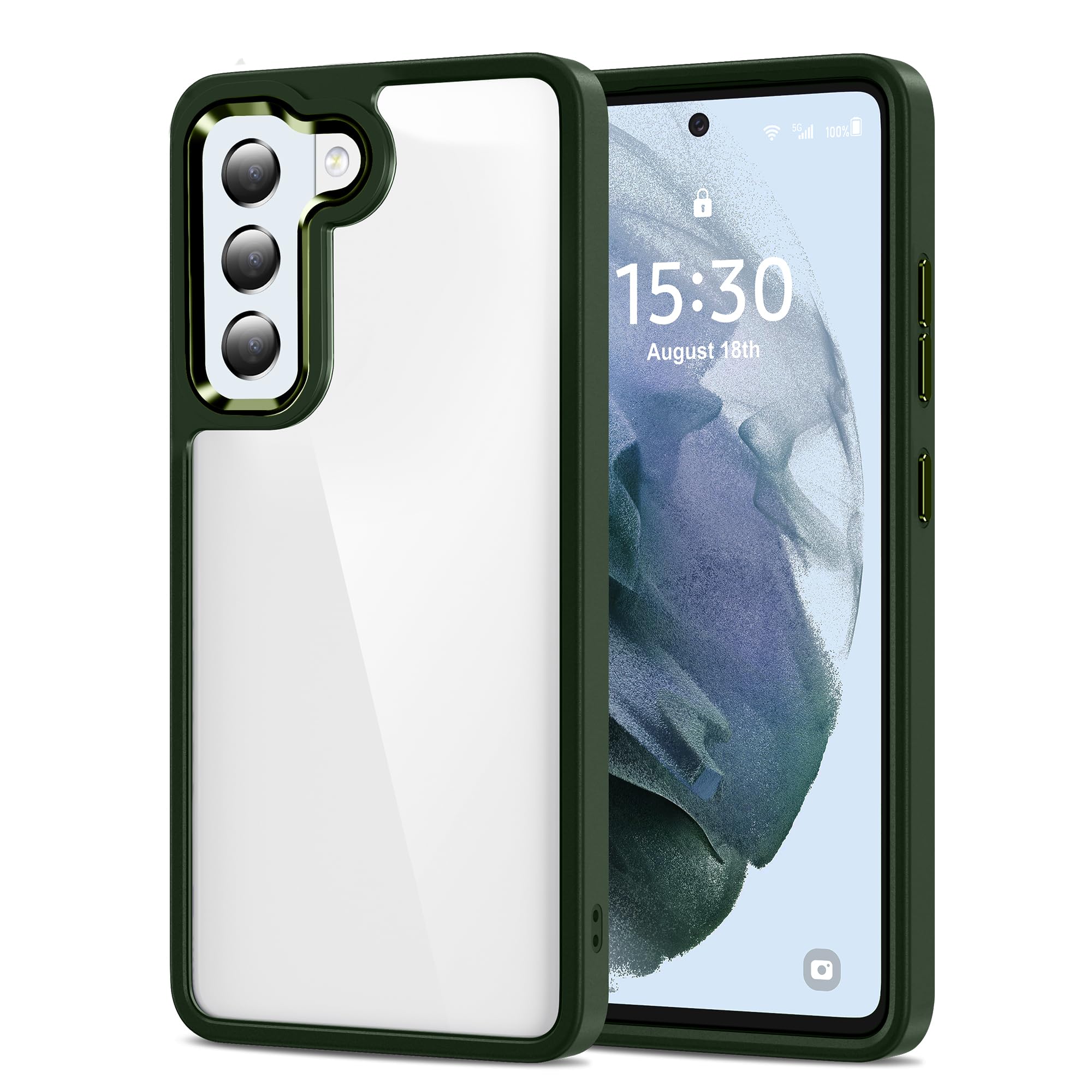 HOOMIL Case for Samsung Galaxy S21 (ONLY, Not Fit Plus, FE, Ultra), Non-Yellowing, Drop Protection, Anti-Scratch Transparent Hard Back Phone Cover -