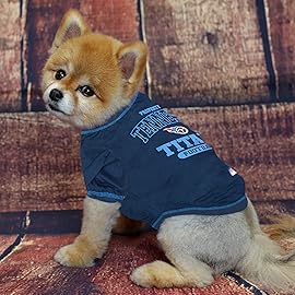 NFL Tennessee Titans Dog T-shirt X-Small. - Licensed Shirt for Pets Team Colored with Team Logos- Premium Stretchable Materials for the comfort of your Dog & Cat