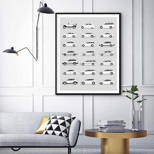 Miniatura 111 de Handmade Poster compatible with Chevy Print Wall Art Handmade Decor of the Best of Chevy Generations History Evolution 8x10" (Unframed) Satin Print