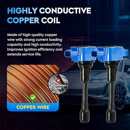 Miniatura 3 de Paquete de bobinas de encendido 4 piezas para Infiniti FX50 M56 Q70 Q70L QX60 QX70, Nissan March Altima Cube NP300 NV200 Rogue Sentra Tiida Urvan