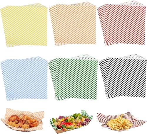 Miniatura 1 de GeeRic Hojas de papel encerado de 12 x 12 pulgadas, 240 forros para cestas de alimentos para sándwiches, hamburguesas, envoltorios de alimentos