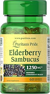 Elderberry Sambucus 1250mg, Supports antioxidant Health, 60ct by Puritan's Pride