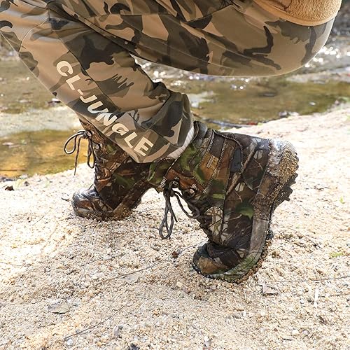 Miniatura 7 de Zapatos de caza impermeables Camo Zapatos de senderismo ligeros Botas tácticas militares para hombres Botas de combate del ejército para hombres