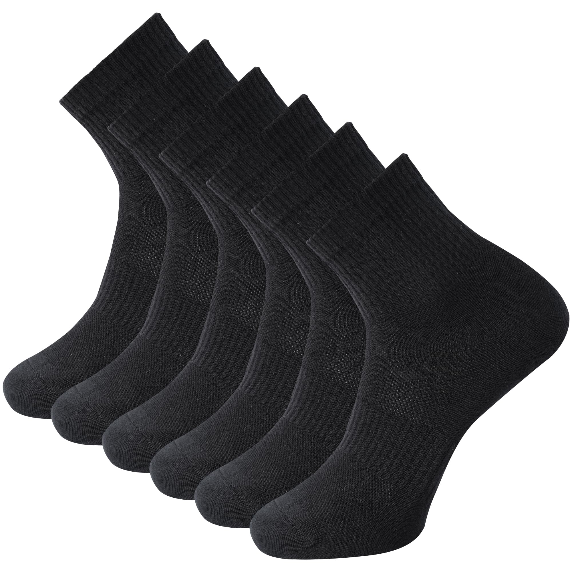 Mens Anti Odor Blister Proof Seamless Breathable Cotton Thin Ankle Quarter Crew Daily Socks, Size 7-11-image-23