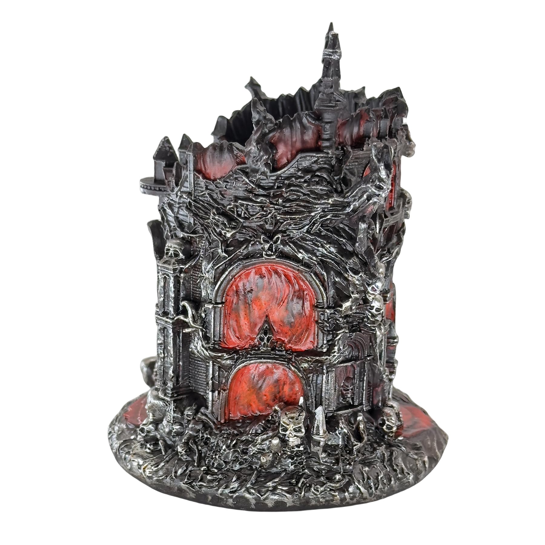 LOOYAR Dante's Inferno - Soporte para bolígrafo de resina para acuario, decoración de oficina con temática medieval