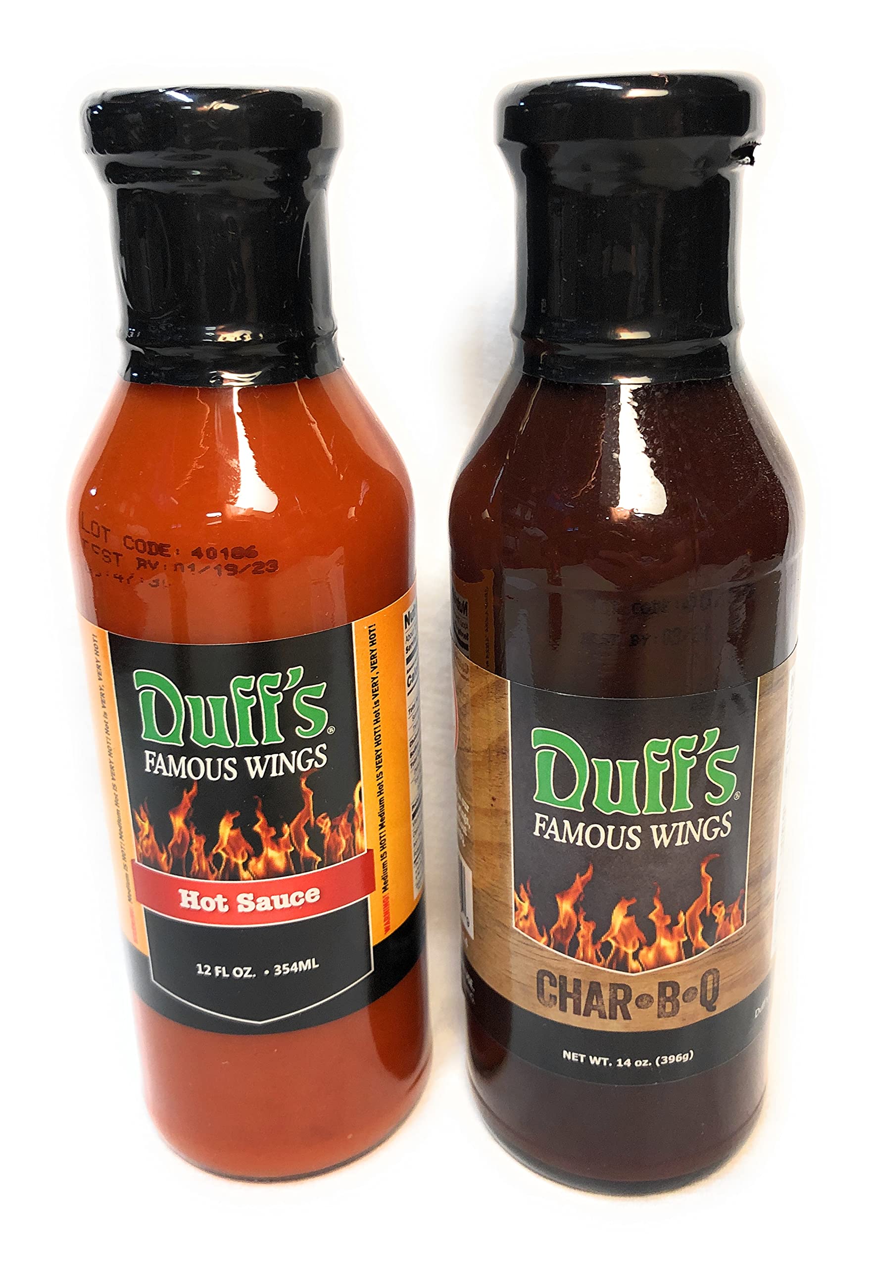 Duffs Famous Chicken Wing Sauce Combo - Hot Sauce and Char-B-Q