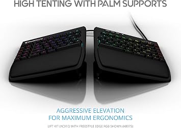 KINESIS Lift Kit - Tenting with Palm Supports for Freestyle Edge (AC910),Black