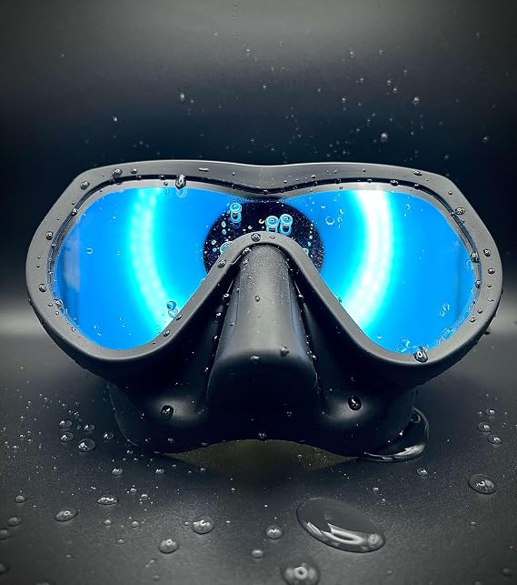 ATACLETE Phantom Dive Mask Military-Grade Scuba Mask, Single Lens, Tempered Glass, Comfortable Silicone Skirt for Extended Use (Black) Scuba Diving Mask Snorkeling, Free Diving and Swimming