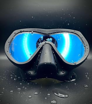 ATACLETE Phantom Dive Mask Military-Grade Scuba Mask, Single Lens, Tempered Glass, Comfortable Silicone Skirt for Extended Use (Black) Scuba Diving Mask Snorkeling, Free Diving and Swimming