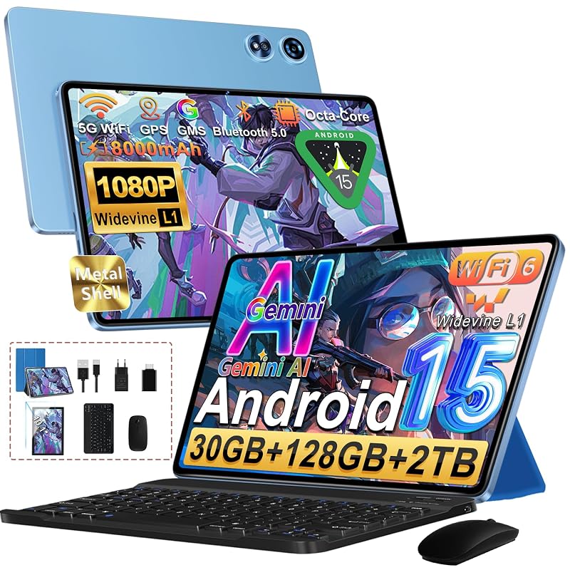 Tablet 10 pollici con tastiera e mouse — 30 GB di RAM per il multitasking