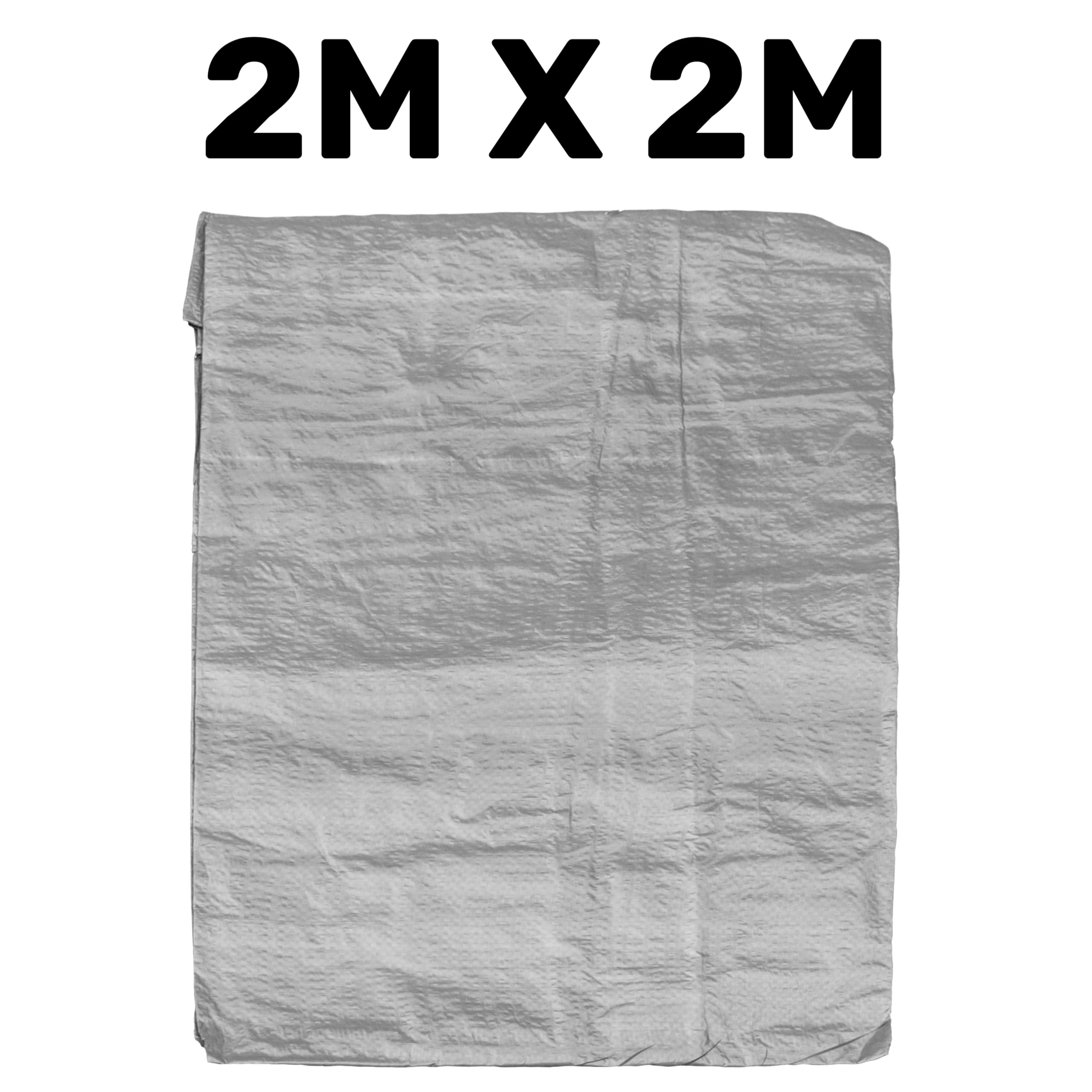 Waterproof storm gray multipurpose tarpaulin,tarp coverup/camping ground sheet/garden keep dry cover/car boot sheet,light & easy to store (2m x 2m) - Image 3