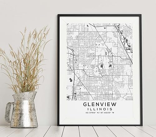 Miniatura 6 de Mapa de Glenview, Illinois, Light 2 (12x16)