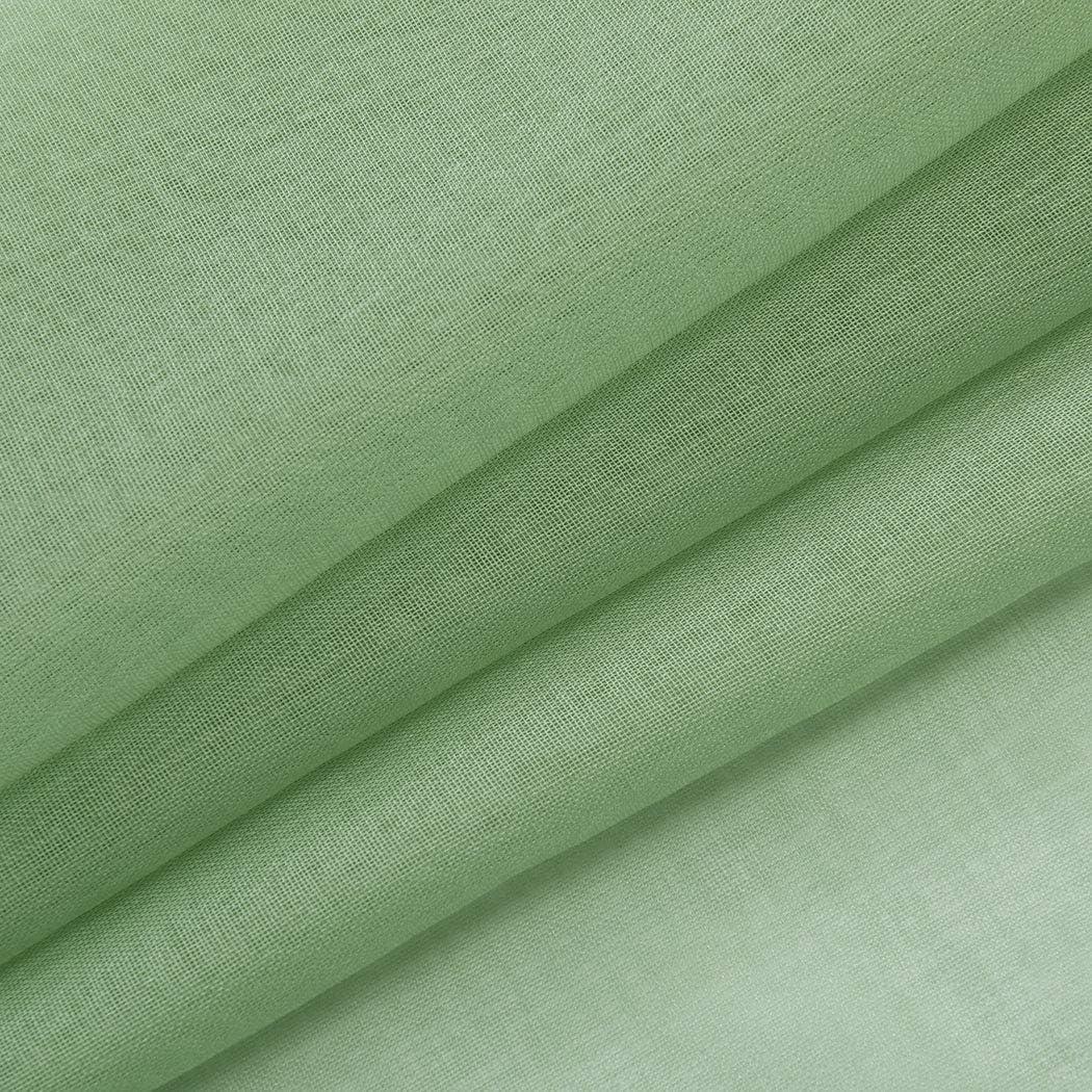 MYSTIC-HOME Sage Green Sheer Curtains 84 Inches Long, Rod Pocket Sheer Drapes Bedroom, 2 Panels - Image 5