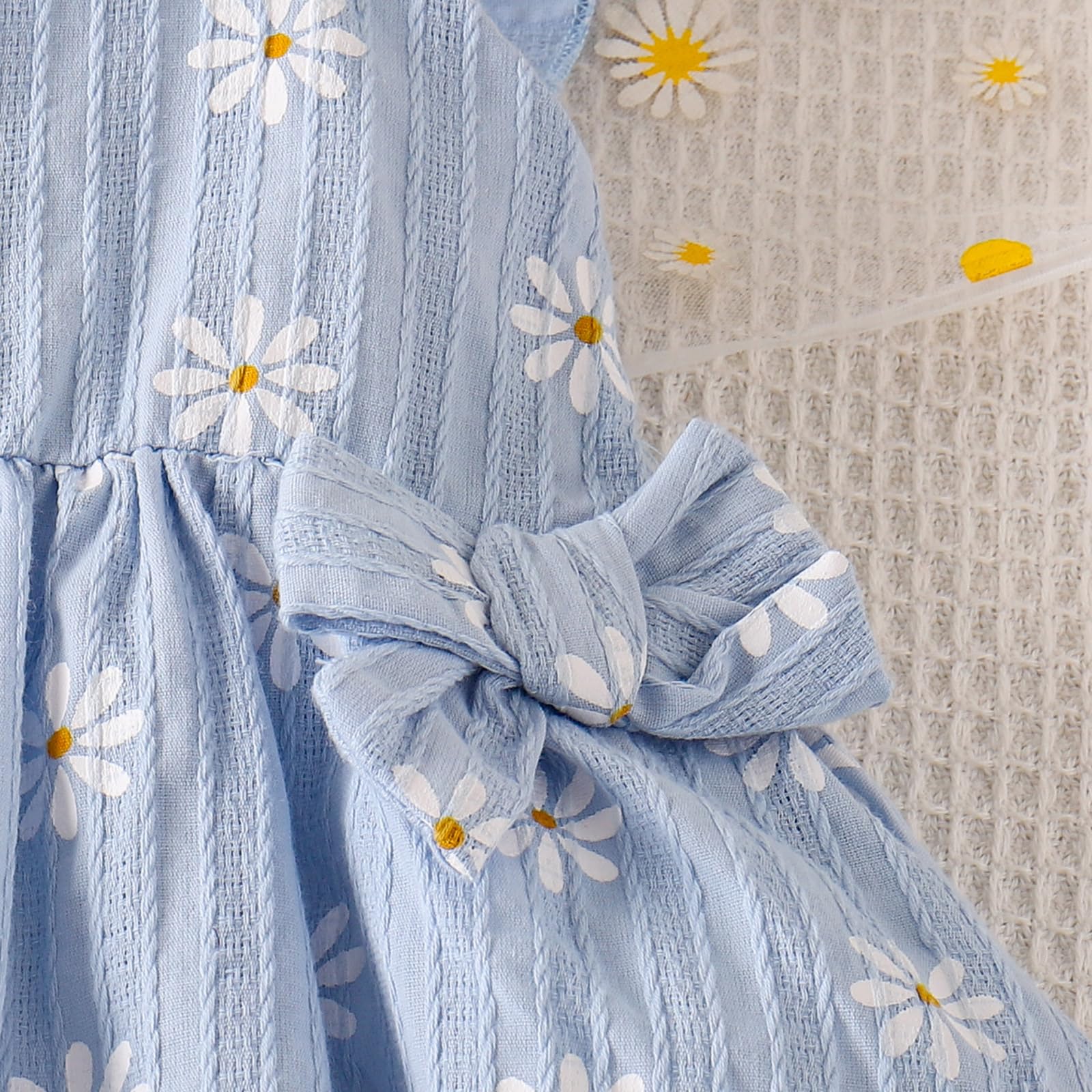 Ropa Verano Para Niña Linda Blusa con Volantes y Margaritas Pantalones Cortos Conjunto de Conjuntos Para Niña Pequeña - 4