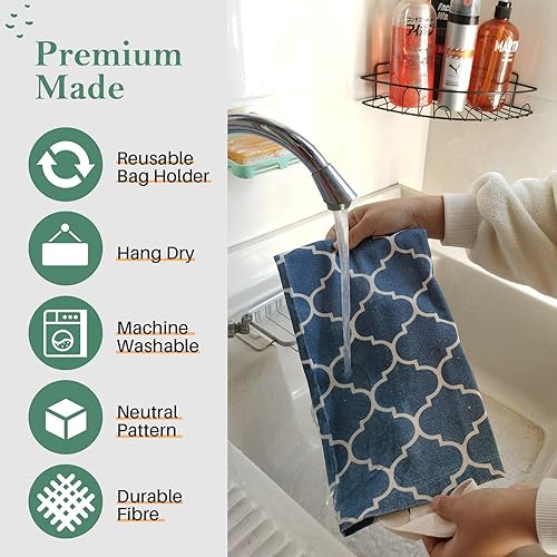 Miniatura 4 de LeCorner Soporte para bolsas de plástico, soporte lavable para bolsas de plástico, dispensador de almacenamiento de bolsas de plástico fuerte con