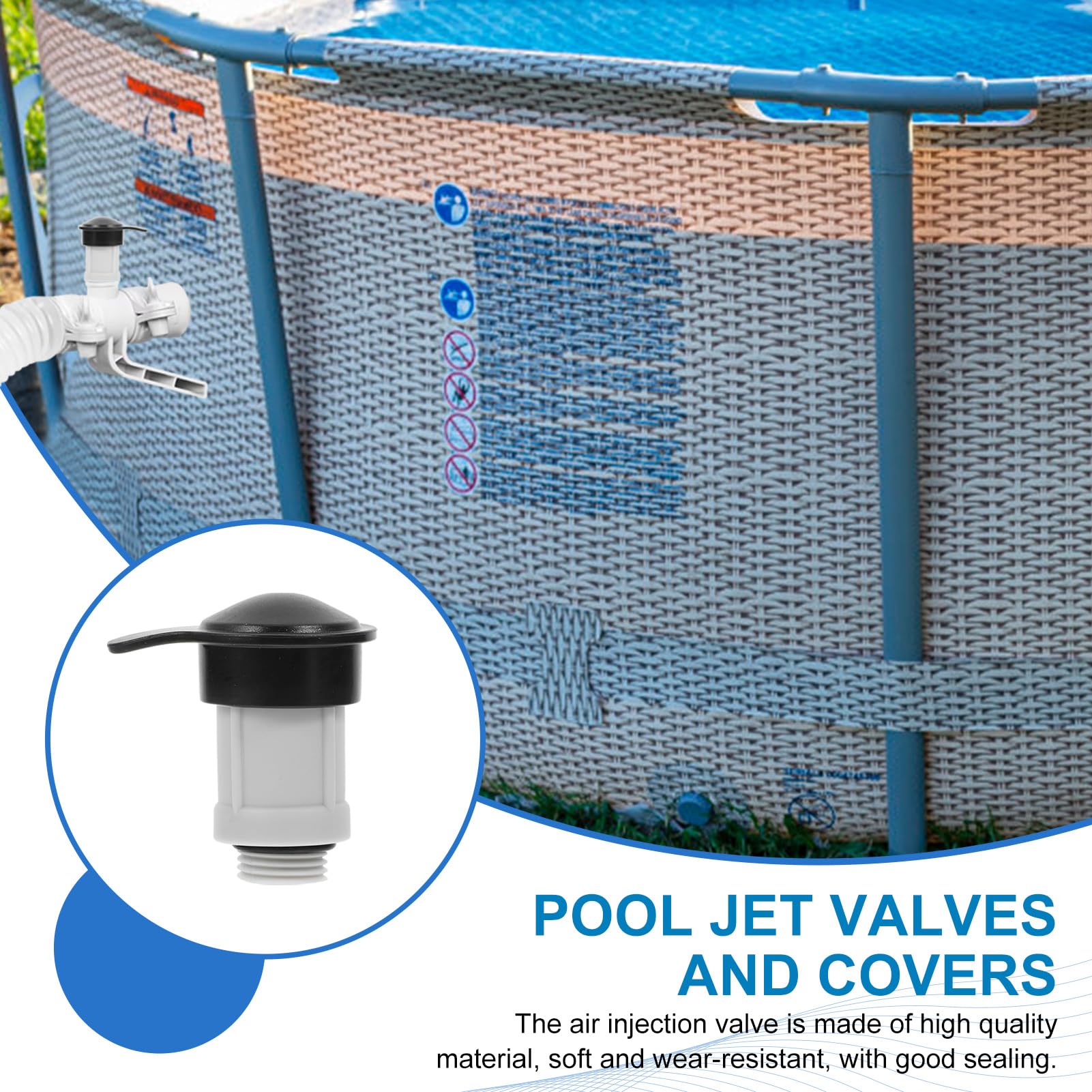 Vannes Et Bouchons D'air Pour Piscine Hors Sol (modèles 12363, 12373) | Accessoires De Remplacement | Résistants à La Corrosion