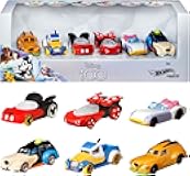 Hot Wheels Disney Toy Cars 6-Pack, Set of 6 Character Vehicles in Collectable Packaging: Mickey, Minnie, Pluto, Daisy, Donald & Goofy