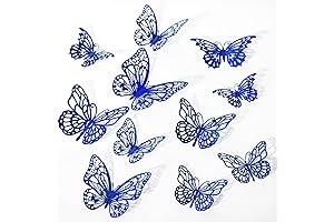 72 Blue 3D Butterflies Decorations: Enhance Your Space with Stunning Flutter