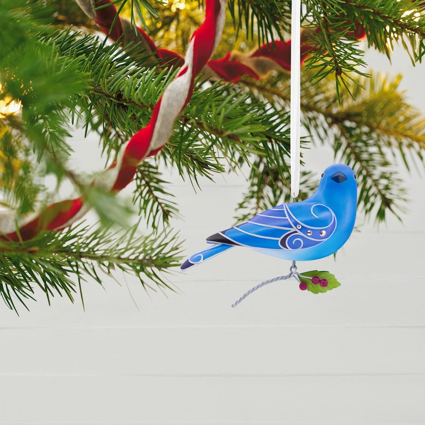 Hallmark 1595QX9355 Beauty of Birds #13 Mountain Bluebird Keepsake Christmas Ornaments image 2