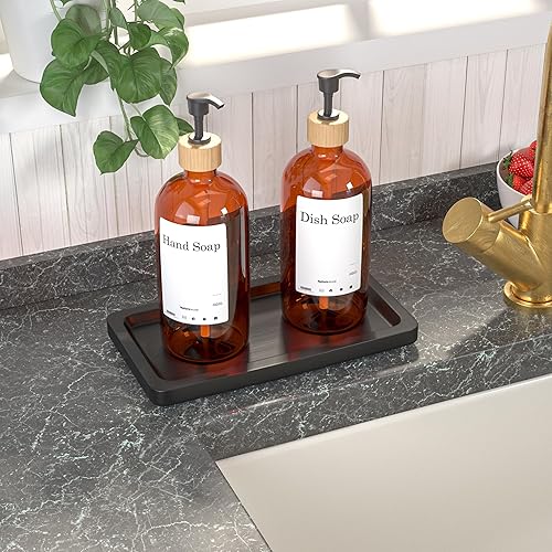 Miniatura 3 de Bandeja de tocador rosa  Pequeña bandeja de perfume para tocador, pequeñas bandejas de madera para decoración, bandeja de joyería de madera,