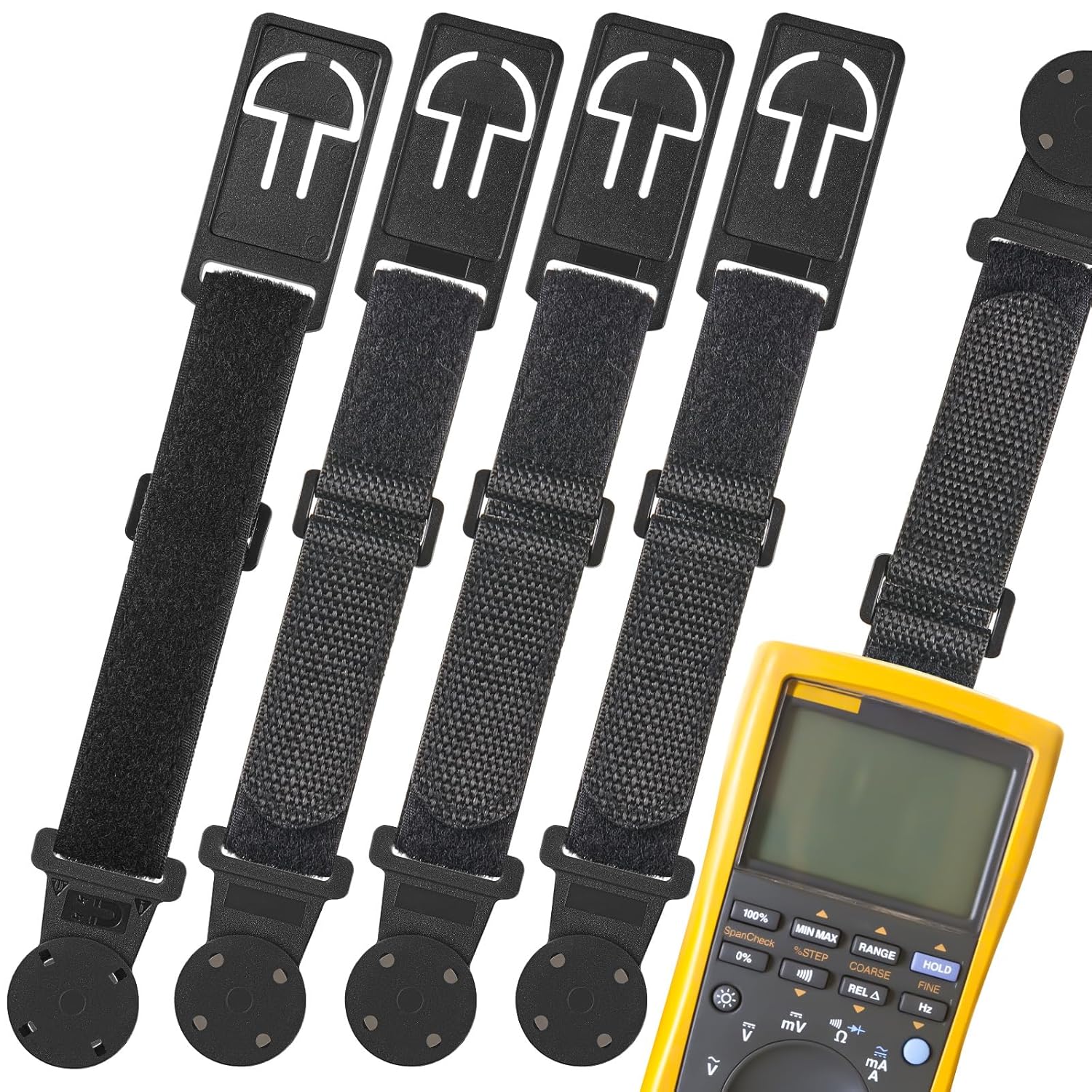 2 Sets Magnetic Hanging Strap Compatible with Fluke Hanging Loop Strap Magnet Kit Instruments Multimeter Accessories Fits Most Multimeters