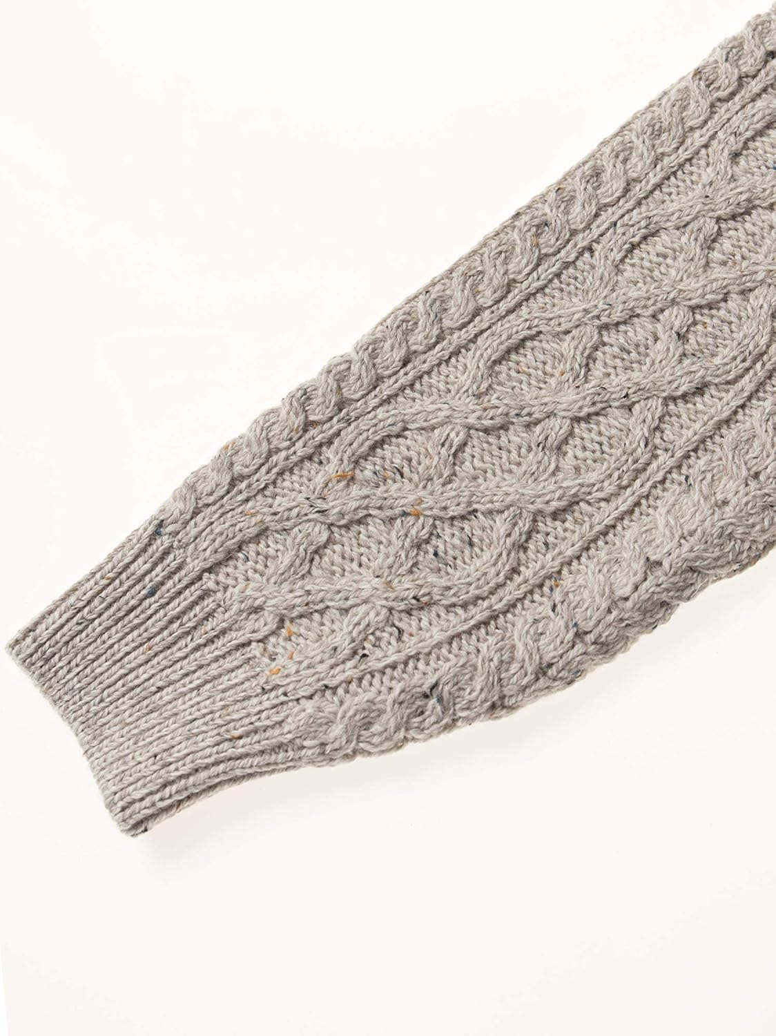 Aran Crafts Men's Irish Soft Cable Knitted Zip Neck Jacket (100% Merino Wool)