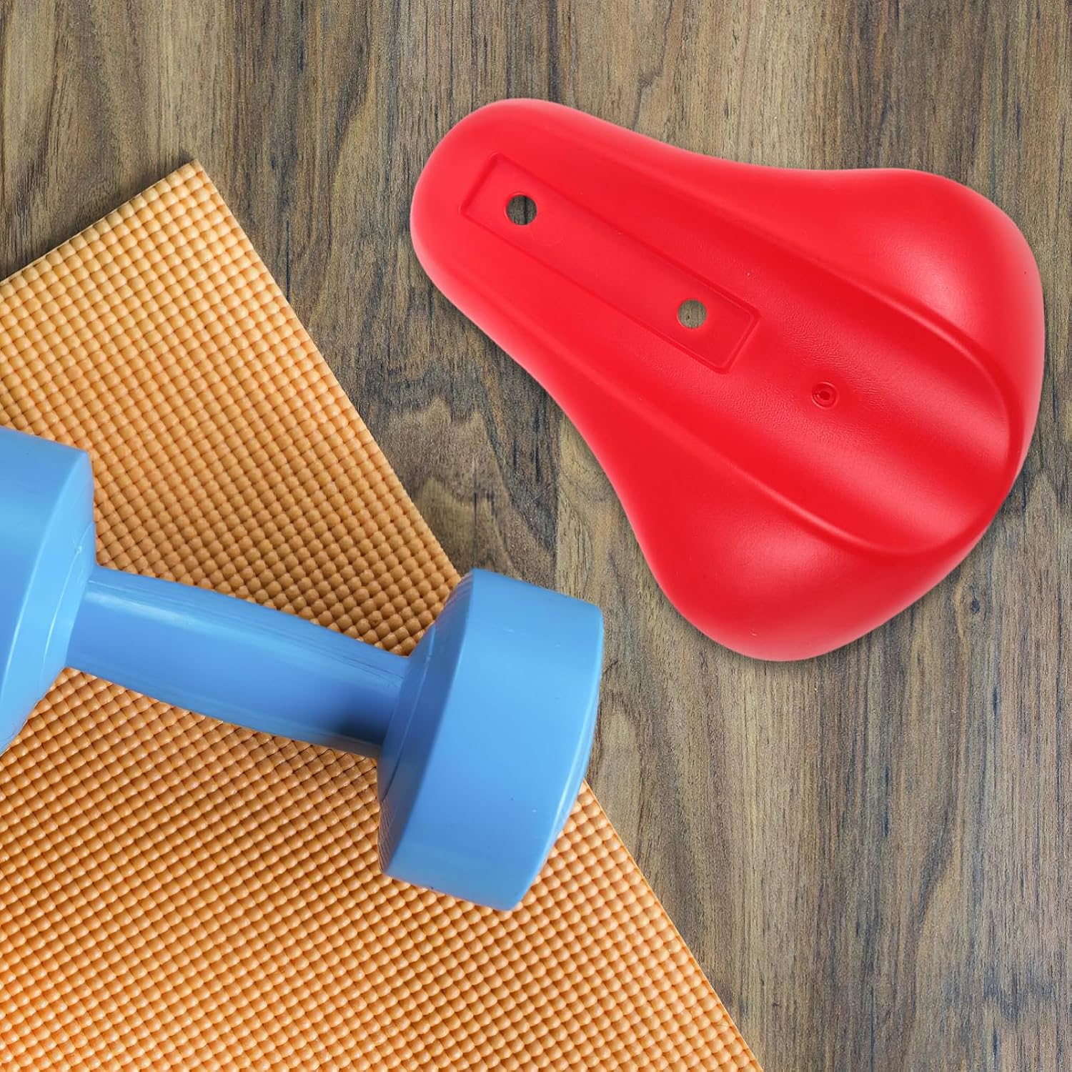 Toddmomy Plastic Seesaw Seat Pad, Teeter Totter Replacement Seat for Kids Outdoor Playground, 10.5cm/12.5cm Hole Distance, Red