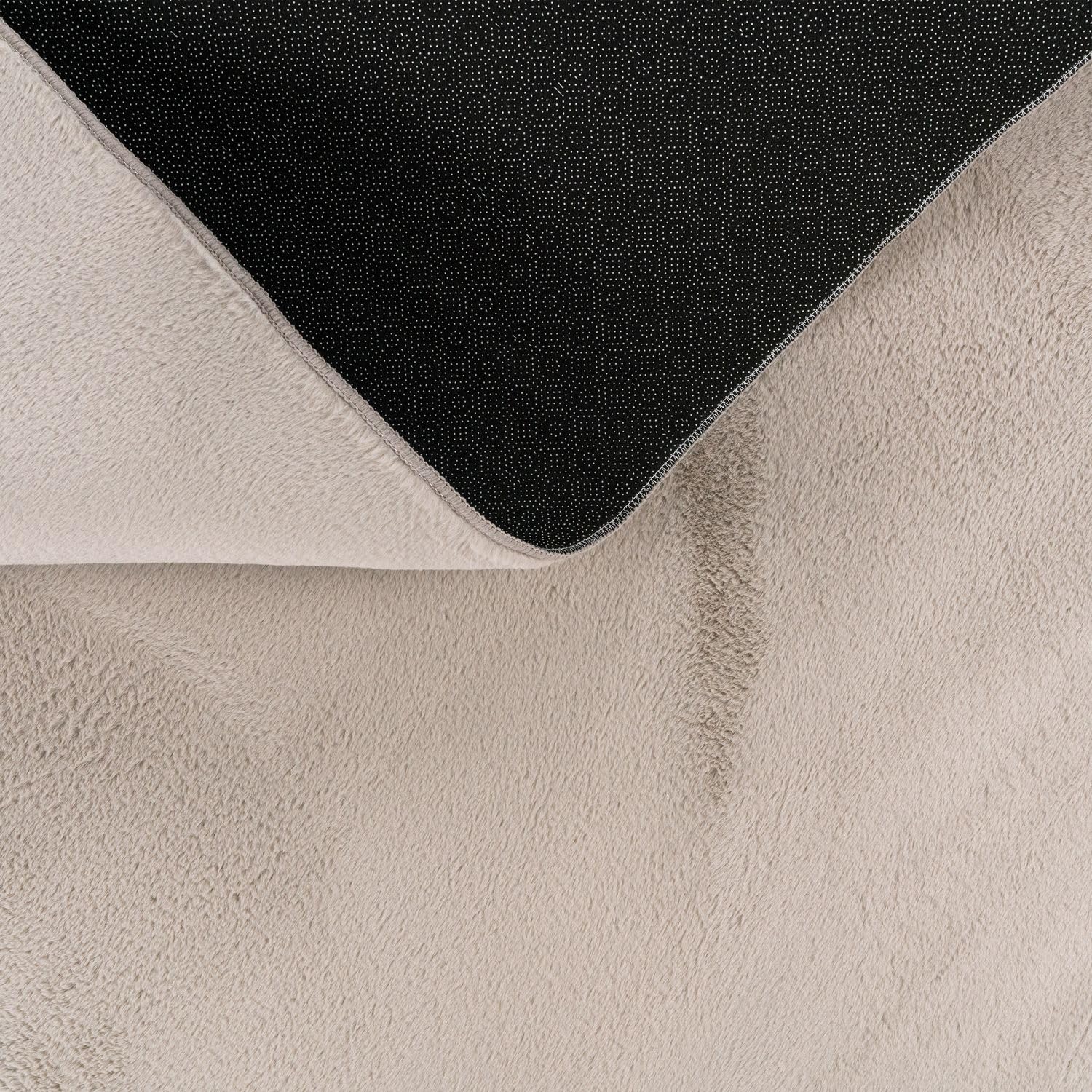 TT Home Wohnzimmer Teppich Hochflor Langflor Kunstfell Weich Modern Unifarben Flauschig, Farbe:Beige, Größe:200x280 cm