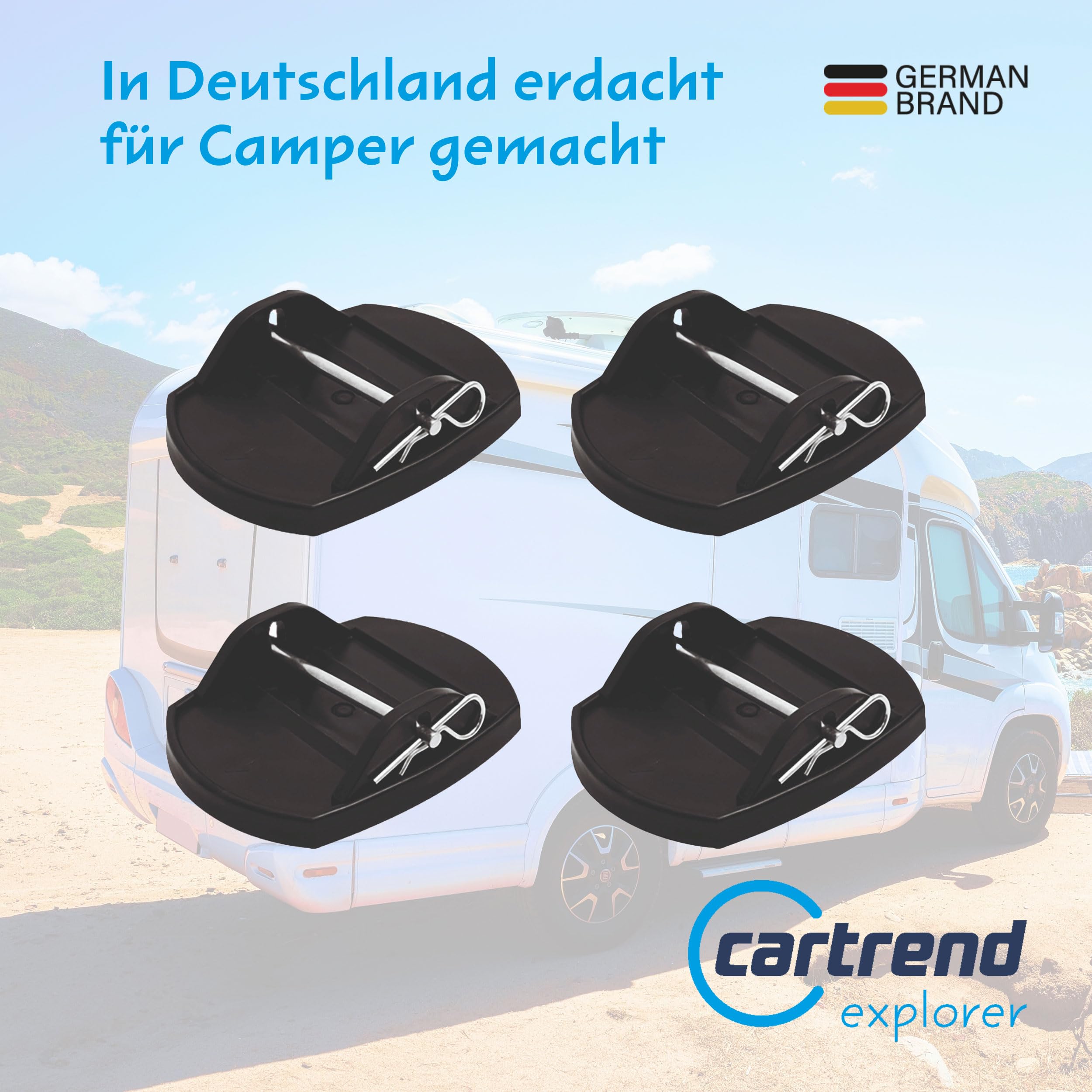 Cartrend 10187 Zestaw 4 Płyt Podporowych Do Przyczep Kempingowych