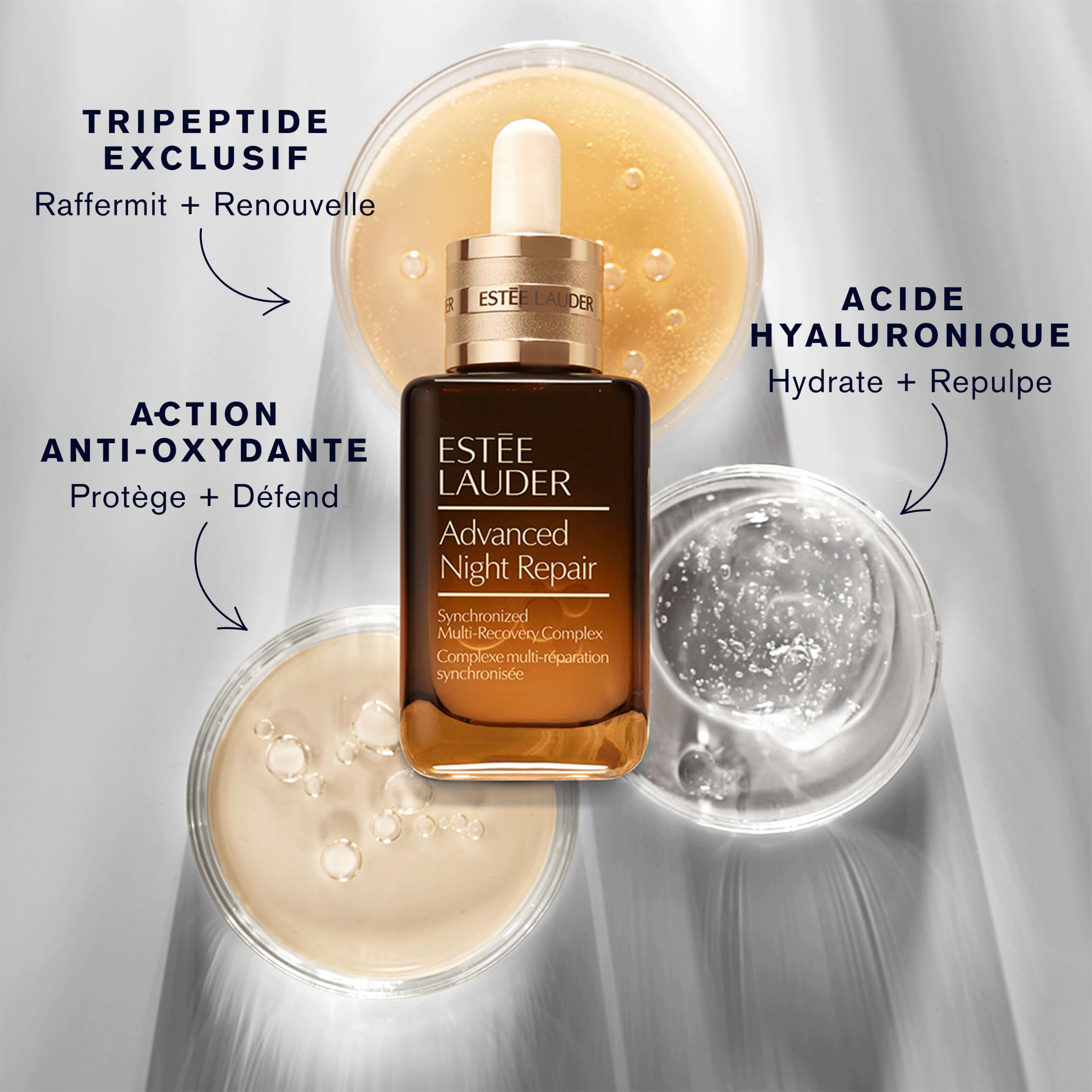 Estée Lauder Advanced Night Repair Complexe Multi-Réparation Synchronisée à l'Acide Hyaluronique et aux Peptides | Anti-âge et Hydratant, 50ml