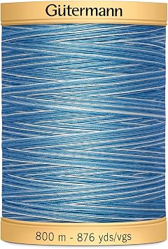 Natural Cotton Thread Variegated 876 Yards-Blue Awakening