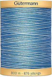 Gutermann Natural Cotton Thread Variegated 876 Yards-Blue Awakening