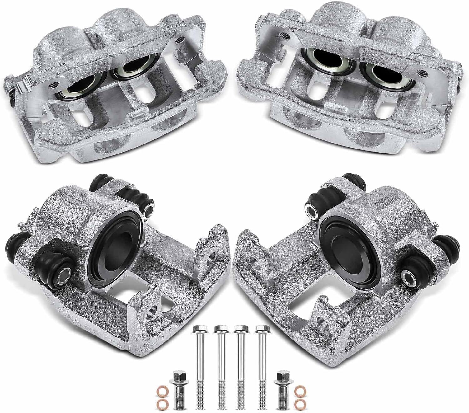 A-Premium Disc Brake Caliper Assembly with Bracket Compatible with Select Infiniti and Nissan Models - QX56 2004-2006, Armada 2005-2006, Titan 2004-2007, Pathfinder Armada 2004 - Front and Rear