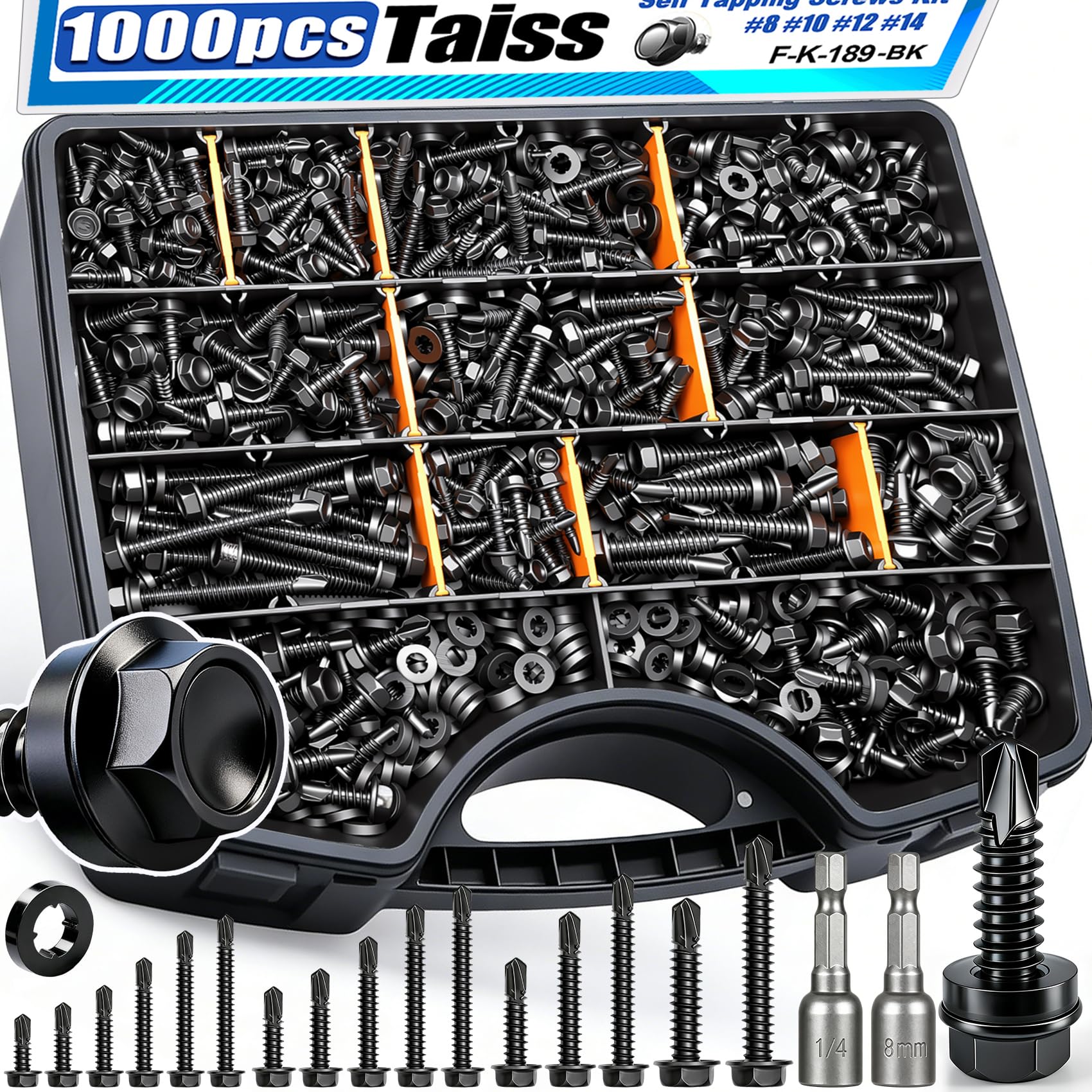 Taiss 1220PCS Stainless Steel Self Tapping Screws -13