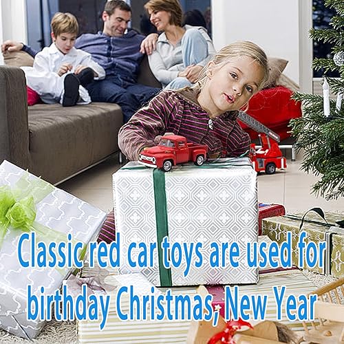 Miniatura 7 de AGSIXZLAN Camión rojo de juguete para niños y niñas de 3-4-5-6-7-8-9-10-11-12 años, los camiones pueden conducir, automóvil de aleación 132, la