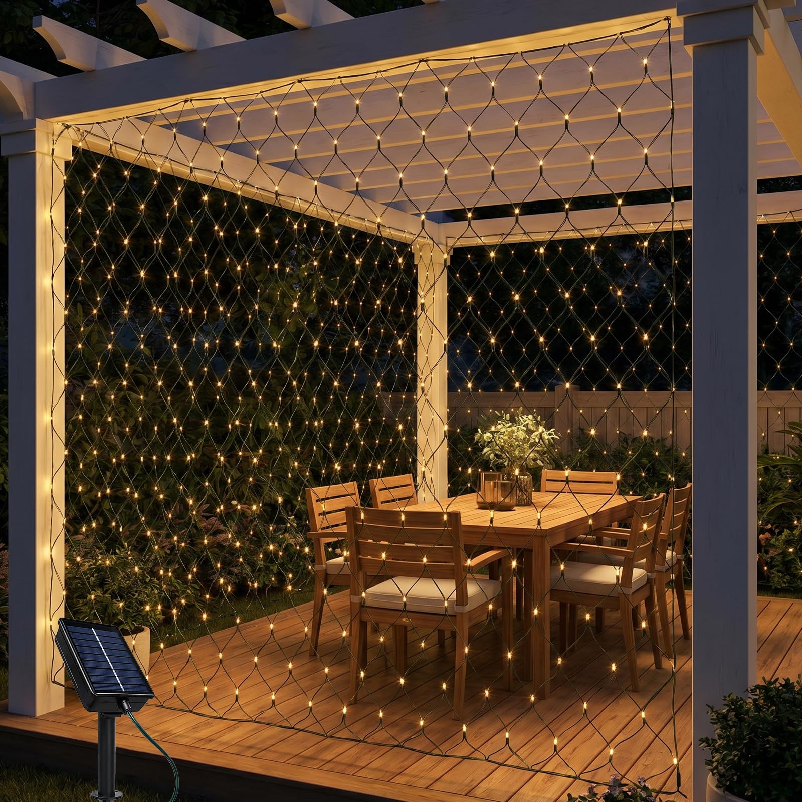 Liyade Solar Light Net 2 x 2 m 144 LED 8 Modes